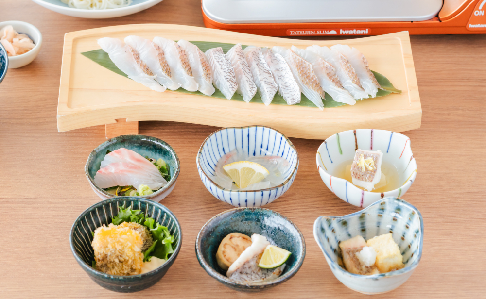天然真鯛しゃぶ小鉢御膳画像